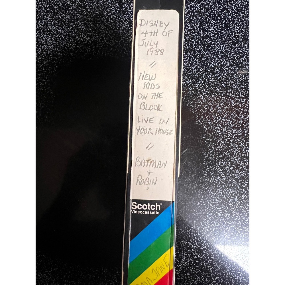 Scotch‎ VHS Tape Recorded Disney 4th of July 1988 NKOTB Batman Robin